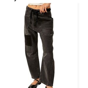 Free people Moxie Black Patchwork Women Jeans